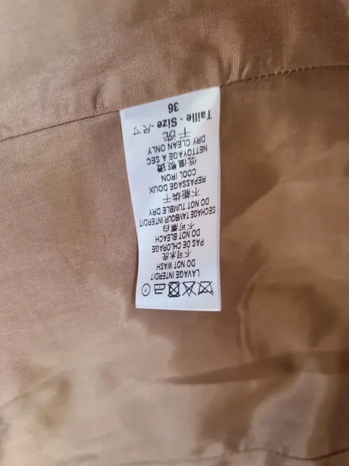 Manteau chaud beige zapa - photo numéro 5