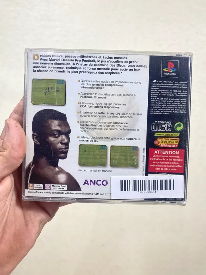 🎮 PlayStation 1 – Marcel Desailly Pro Football (PAL FR) - photo numéro 2