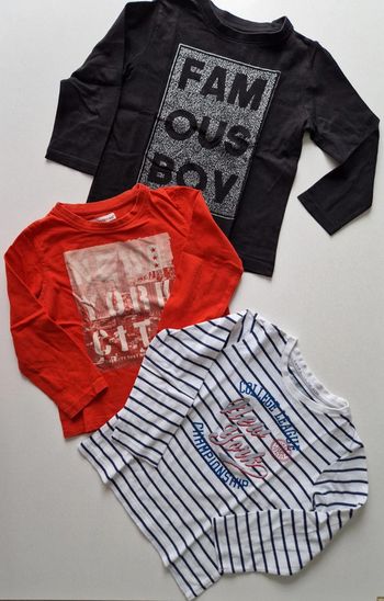 Lot de 3 tee-shirts manches longues 5 ans