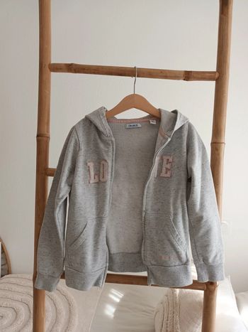Gilet à capuche gris Okaïdi 8 ans