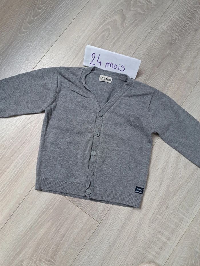 Gilet gris 24 mois