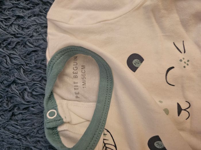 Ensemble pyjama bébé 1mois/56cm - photo numéro 3