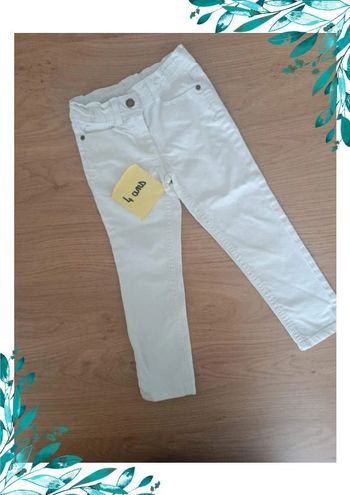 Pantalon blanc fille 4 ans