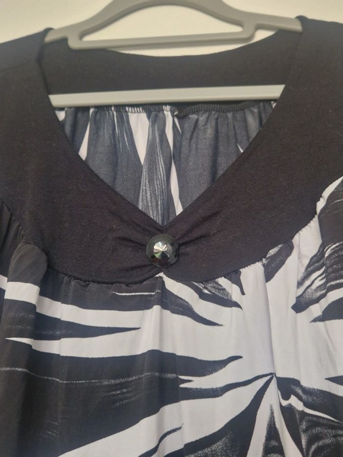 Blouse noir et blanc, TU - photo numéro 2