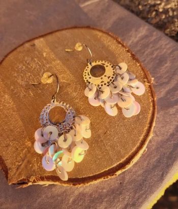 Boucle d oreille a sequin
