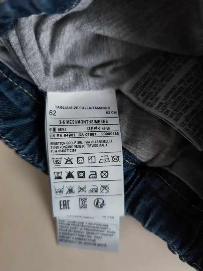 Pantalon bi matière jean velours côtelé Benetton - photo numéro 5