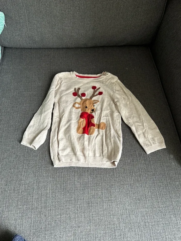 Pull de Noël bébé fille, H&M, 12-18 mois, beige
