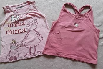 Lot 2 débardeurs été roses fille 3 ans