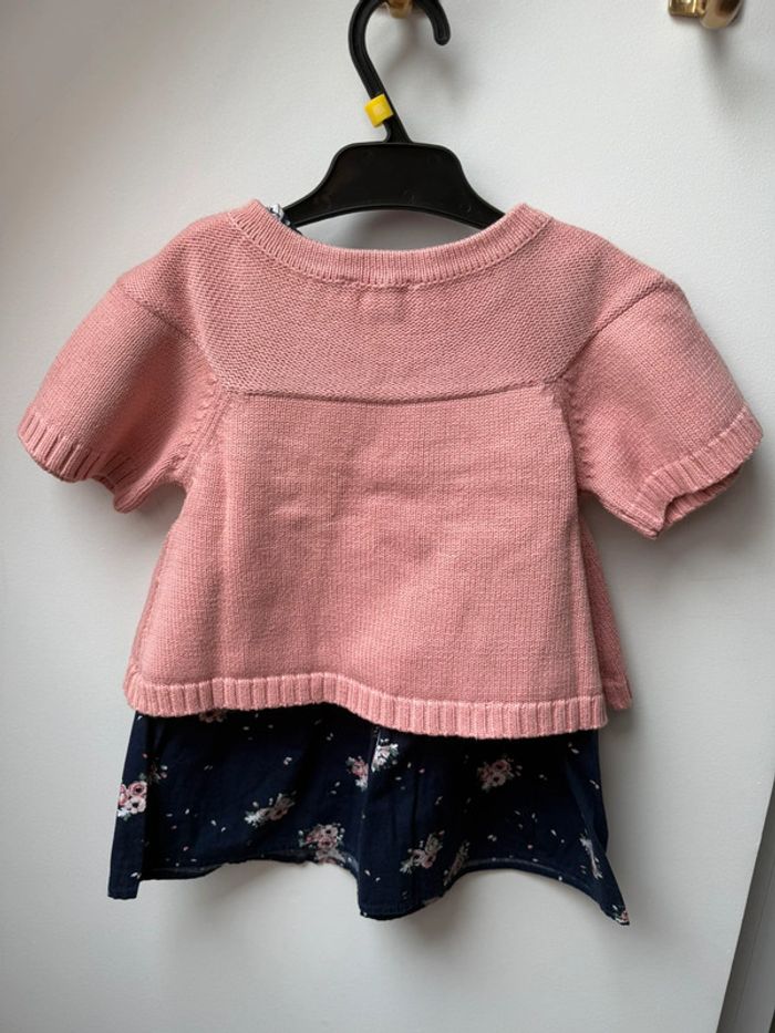 Robe fleurs / boléro maille 18 mois - photo numéro 4