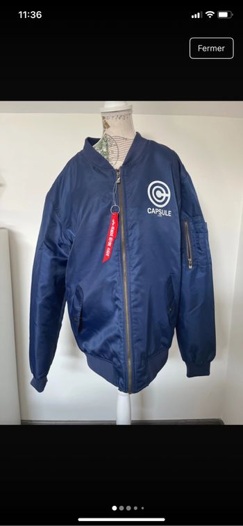 Bombers asstseries Dragon ball Capsule corp taille XL