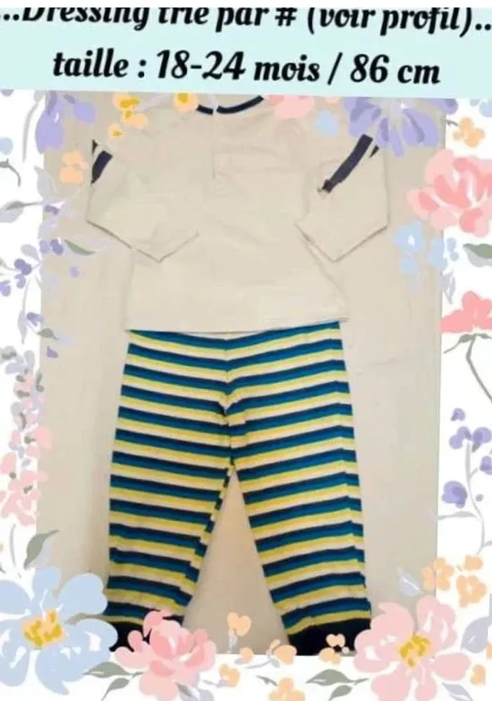 Pyjama coton  2  pièces  2  ans - photo numéro 2