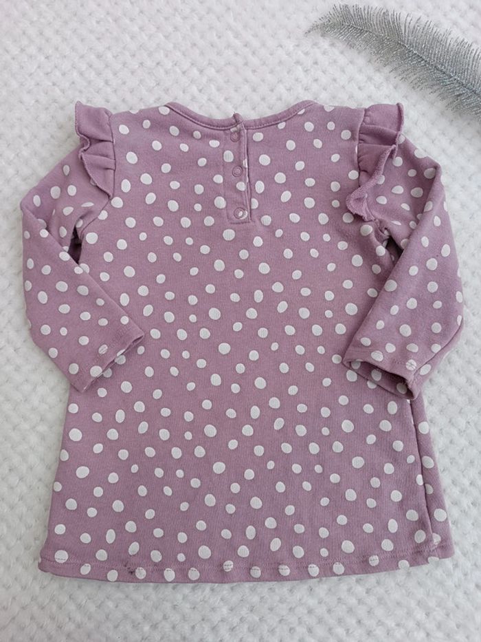 🔸Robe Parme à pois Bambi Disney Baby - 6 12 mois🔸 - photo numéro 7