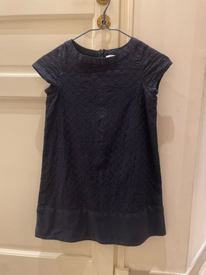 Robe bleu marine fleurie Jacadi 10 ans