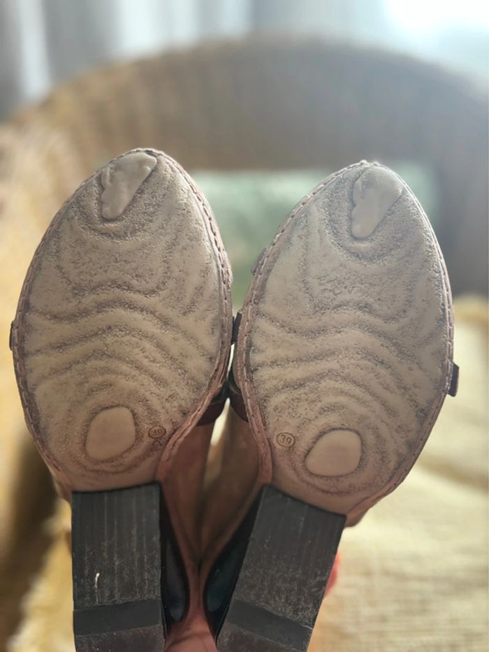 Mules/sabots à talons Air Step A.S.98 - 100% cuir - marron - pointure 39 - photo numéro 7