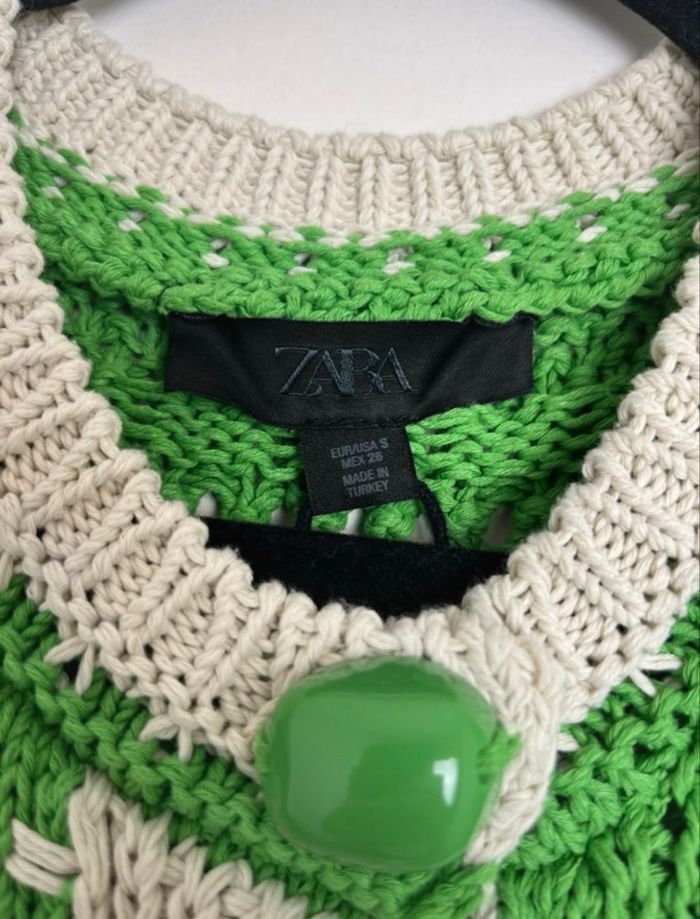 Gilet Zara vert à poches - photo numéro 4