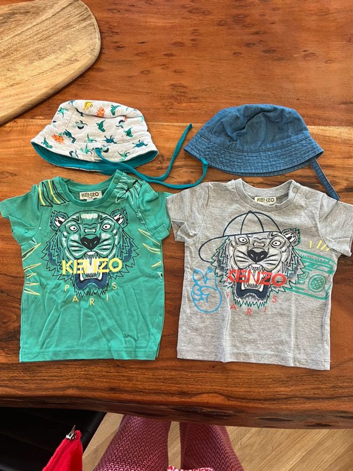 Lot tee shirt Kenzo et 2 chapeau