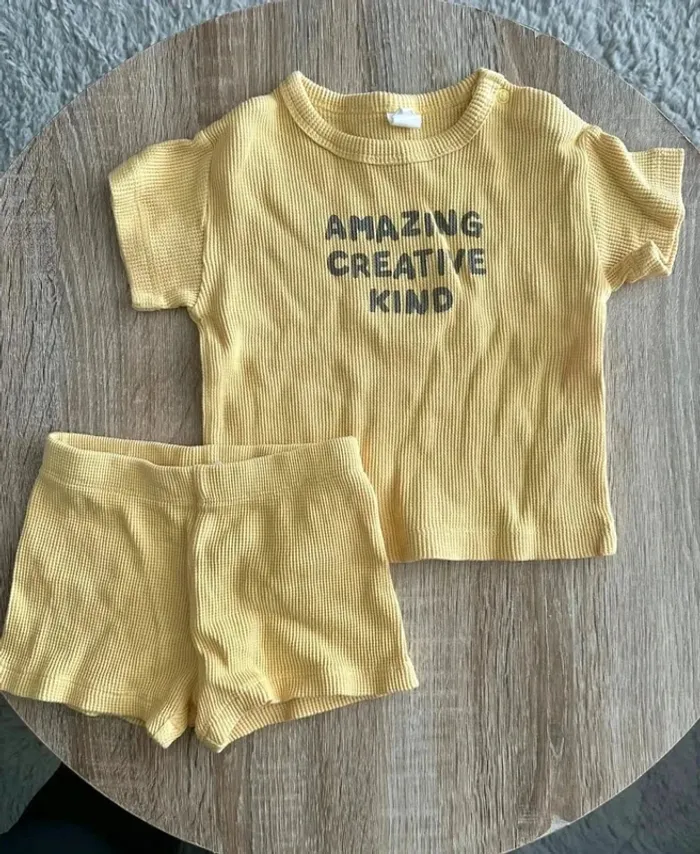 Ensemble été garçon 6/9 mois 74 cm - photo numéro 2