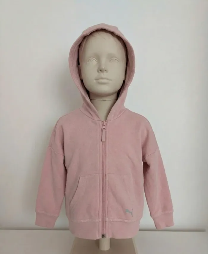 Gilet Zippé à Capuche Rose Tissaia - Taille 3 Ans (Petite Couture Nuque)