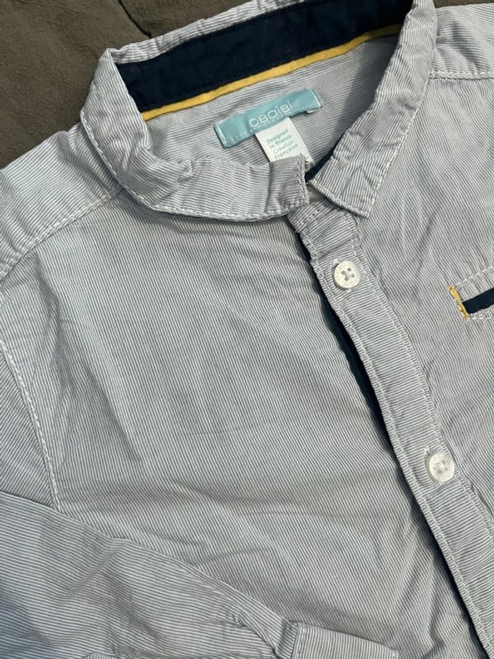 Chemise rayée bleu Obaïbi - photo numéro 2