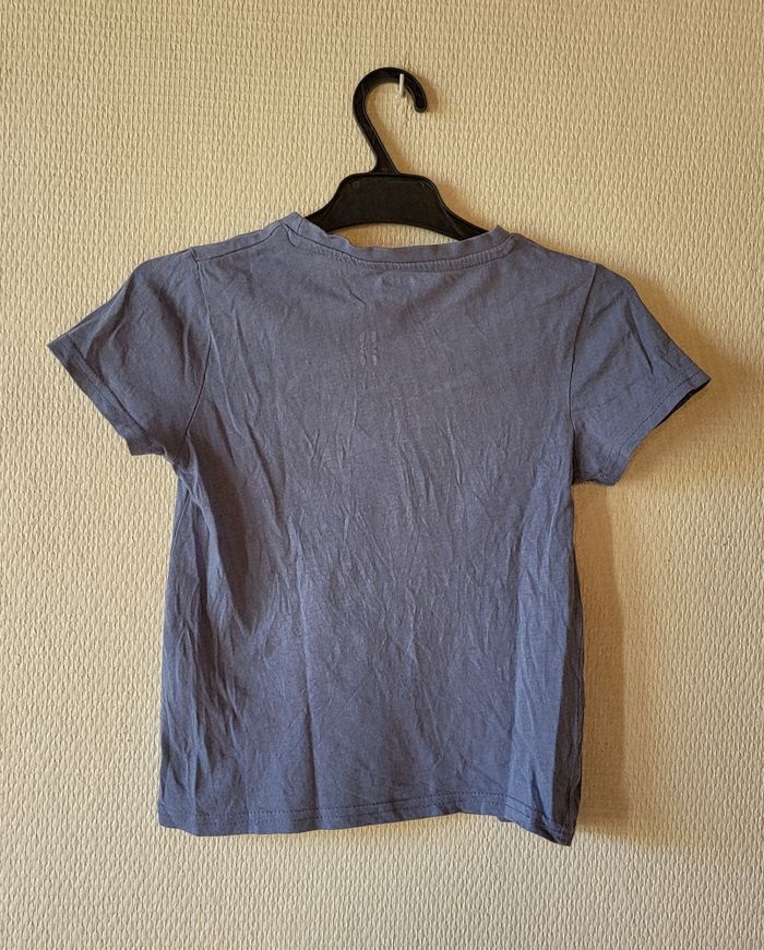 Tee-shirt manches courtes bleu - photo numéro 2