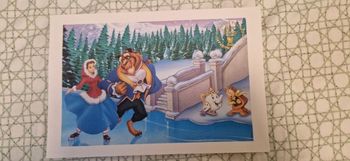 Lithographie commémorative La Belle et la Bête Disney 1998