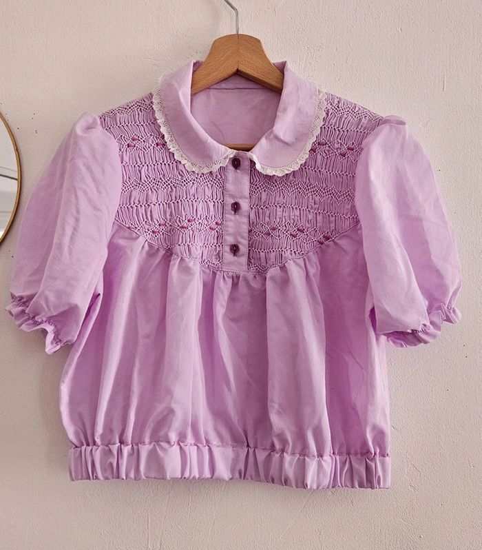 Blouse autrichienne lilas