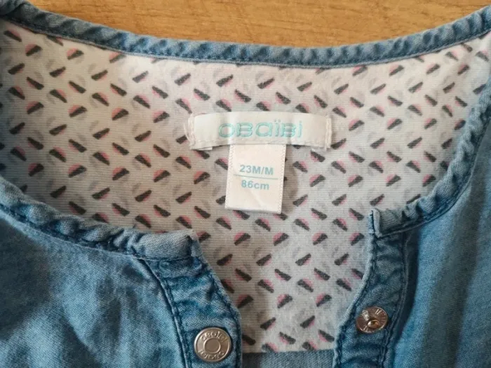Robe tunique en jean Okaidi 24m - photo numéro 2