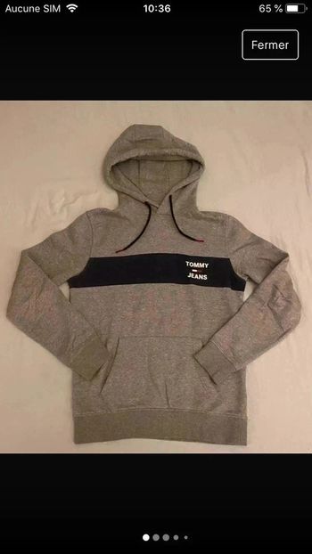 Sweat à capuche gris Tommy jeans taille S