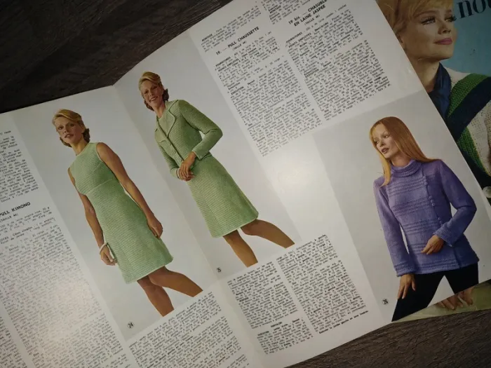 Magazine tricotons Modèle patron femme fashion crochet tricot vintage retro - photo numéro 2