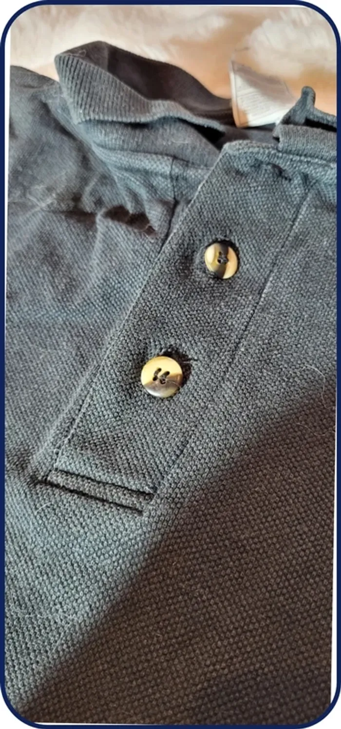 Polo Mickey -  logo brodé - vintage - noir - taille XL - photo numéro 6