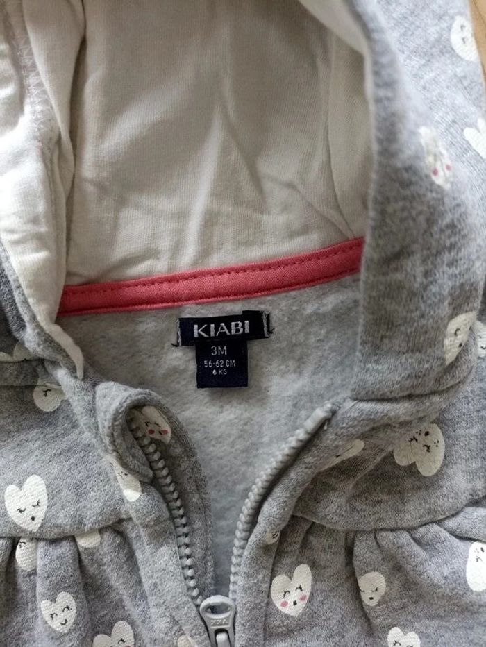 Gilet capuche fille 3 mois - photo numéro 2