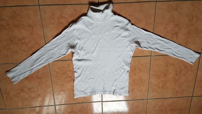 Pull fin col roulé femme blanc 40 Adèle Joris