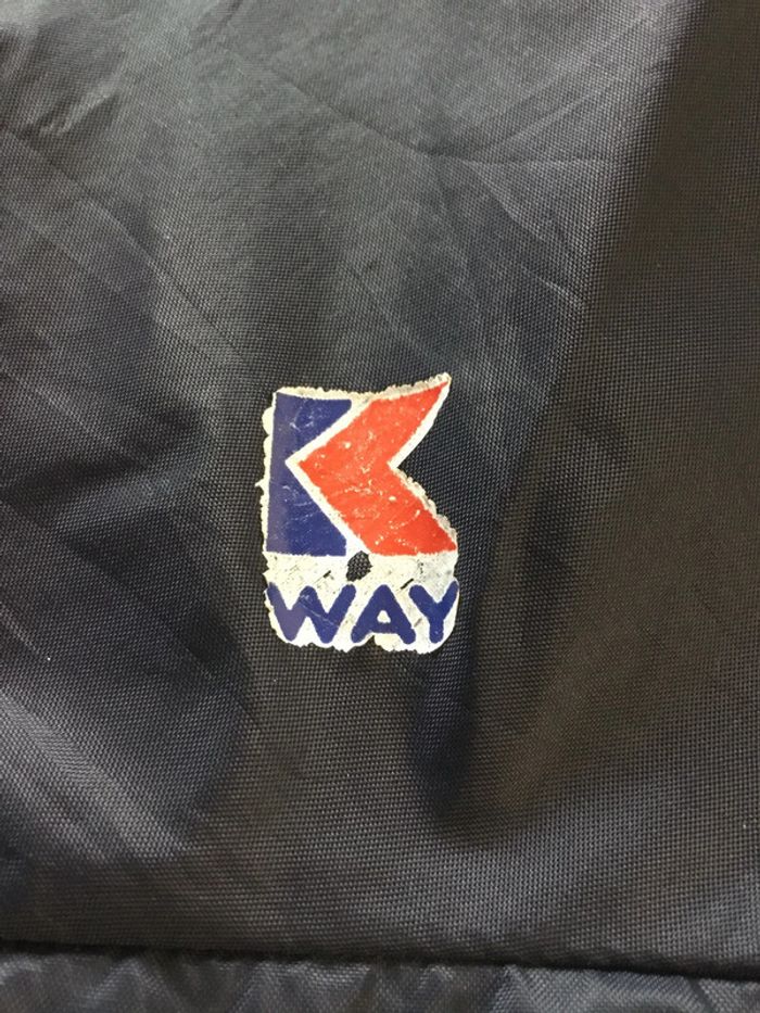 Coupe-vent 1/4zip à capuche pour homme Kway bleu marine fabriqué au Canada taille L 079 - photo numéro 5