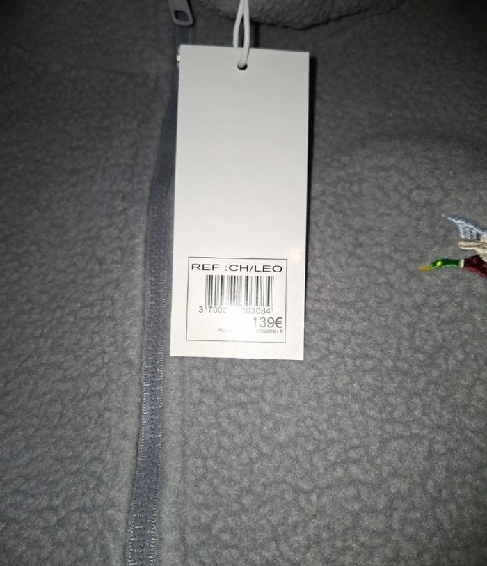 Veste en polaire gris Chevignon pour homme - photo numéro 4