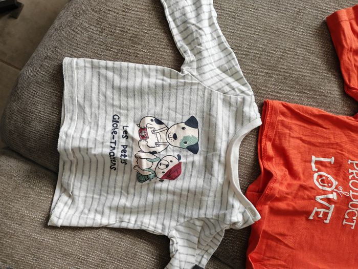 Lot Tee shirt manches longues bébé garçon 6 mois - photo numéro 2