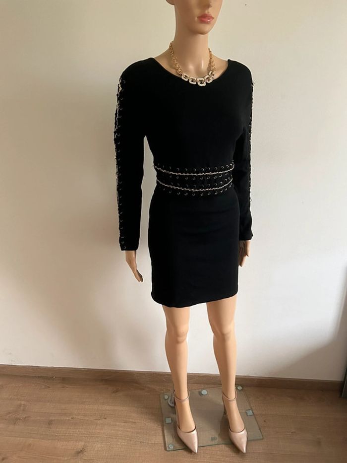 Robe noire et dorée NaaNaa taille US 10 jamais portée - photo numéro 4