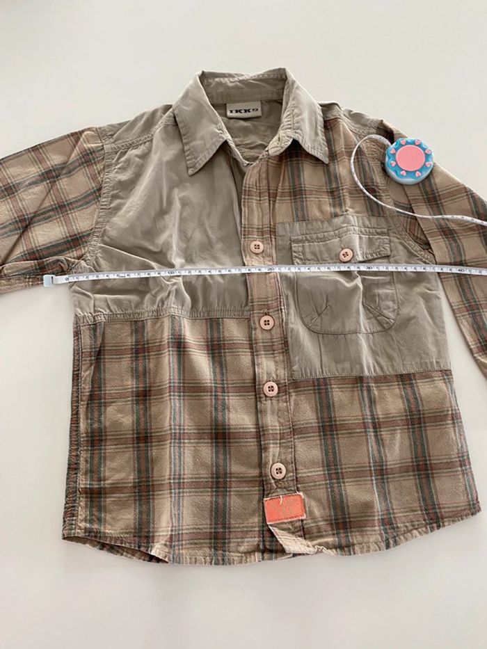 Chemise à carreaux beige ikks 6 ans - photo numéro 6