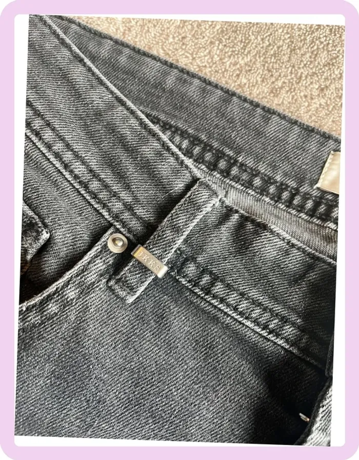 Jean skinny gris IKKS Men – taille 28 – avec poches et anneaux ceinture - photo numéro 4