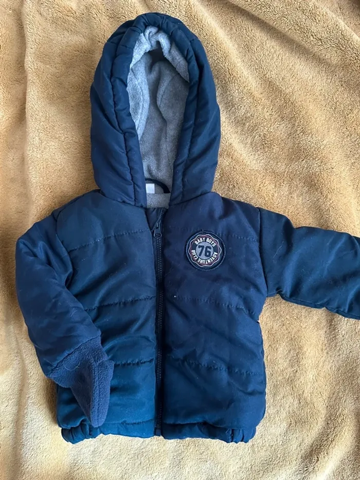 Manteau bébé 1 mois bleu marine