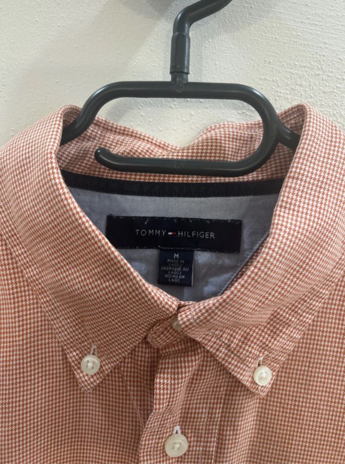 Chemise à carreaux rouge et blanc tommy Hilfiger - photo numéro 3