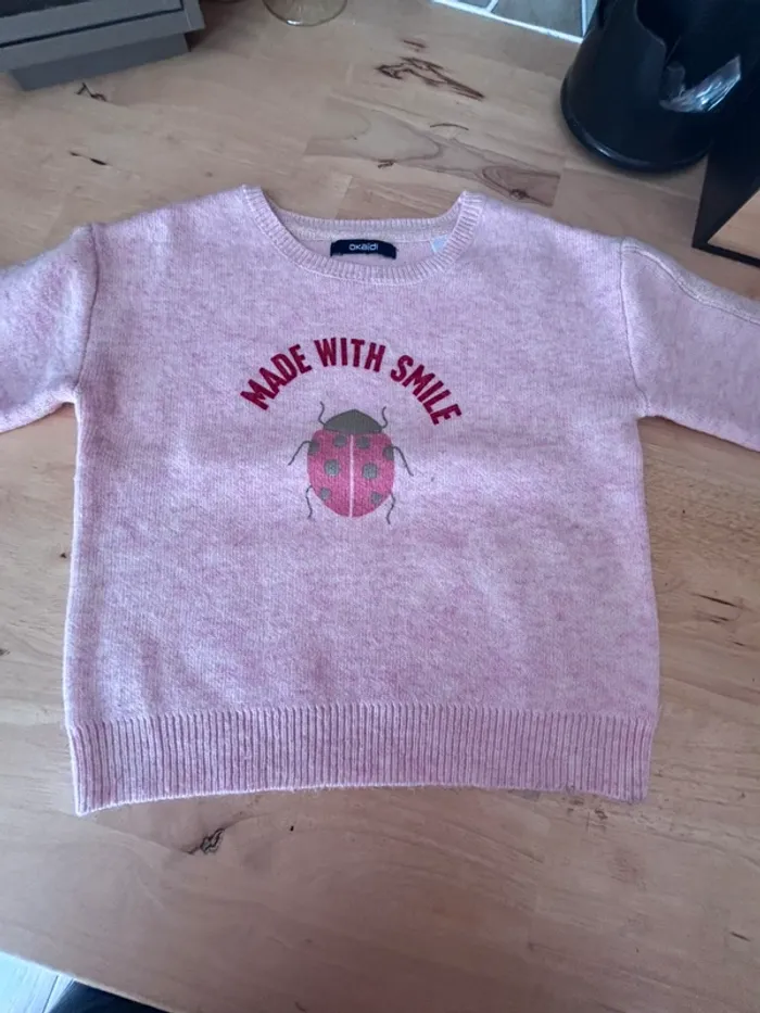 Joli pull chaud rose - Okaïdi - 3 ans - photo numéro 2