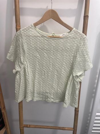 Tee-shirts dentelle vert - Mango