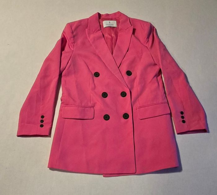 Blazer croisé fushia femme Stradivarius
