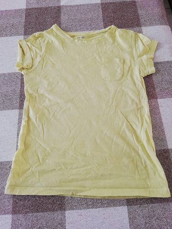 Tee shirt manches courtes jaune Kiabi 8 ans