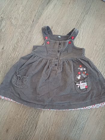 Robe salopette grise 6mois
