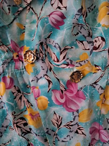 Blouse chemisier vintage fluide cintrée