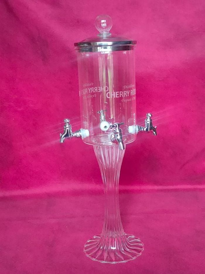 Fontaine à liqueur en verre neuve