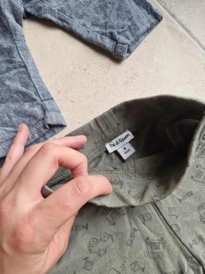 Lot 4 pantalons léger garçon 6 mois - photo numéro 3