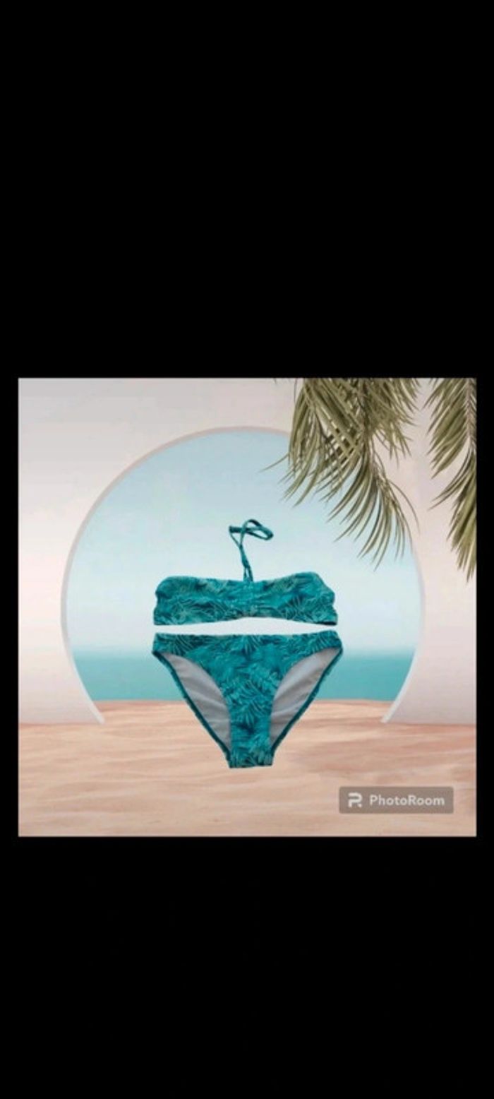 🩵Maillot de bain 2 pièces tropical 12 ans Kiabi