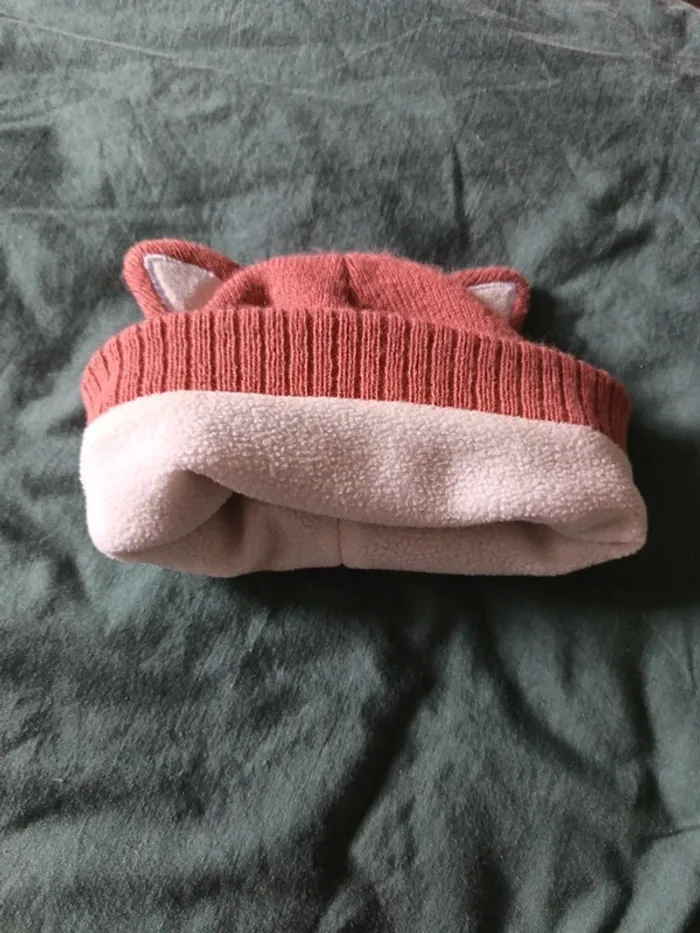 Bonnet chat bébé fille 6/12 mois - photo numéro 2